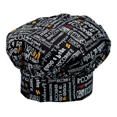 Cappello Chef Menu Nero GIBLORS