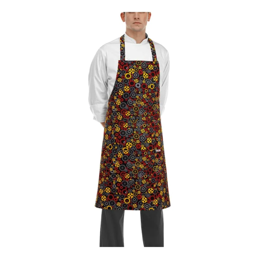 Grembiule Pettorina Bip Apron Gear Bordeaux EGOCHEF