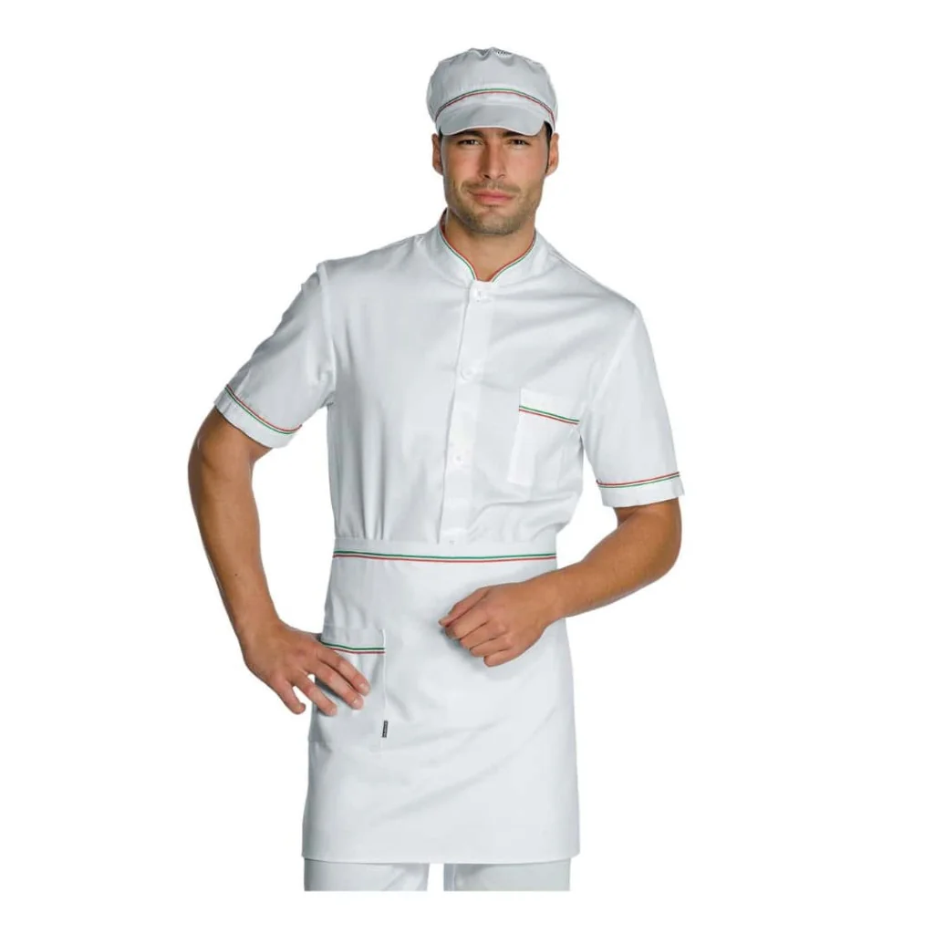 Grembiule Vita Bianco - Profilo Tricolore ISACCO