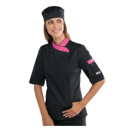 Giacca Lady Snaps Nera e Fucsia ISACCO