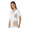 Casacca Collo A V Smile Bianca ISACCO
