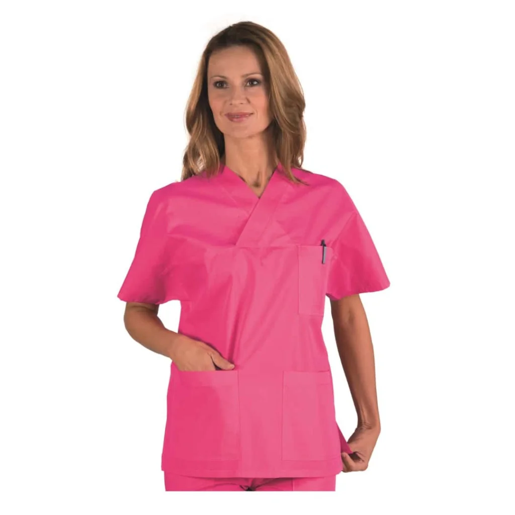 Casacca Collo A V Fucsia ISACCO