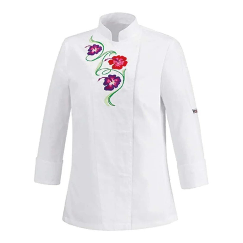 Giacca Donna Flowers Bianca EGOCHEF