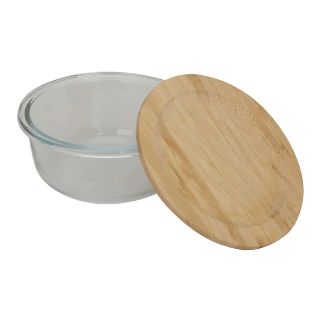 Contenitore in Vetro con Coperchio Bamboo 13x5,7 cm KESPER