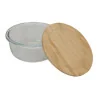 Contenitore in Vetro con Coperchio Bamboo 13x5,7 cm KESPER