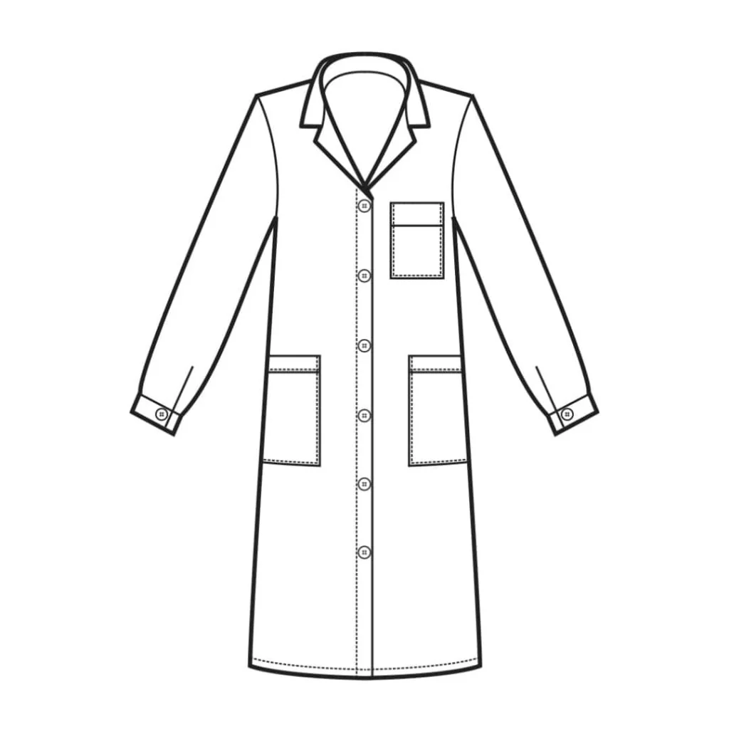 Camice Medico Donna Amburgo Cotone Bianco ISACCO