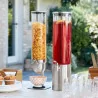 Dispenser Succhi Refrigerante Vetro/Acciaio 3 Lt Buffet Colazione Leone