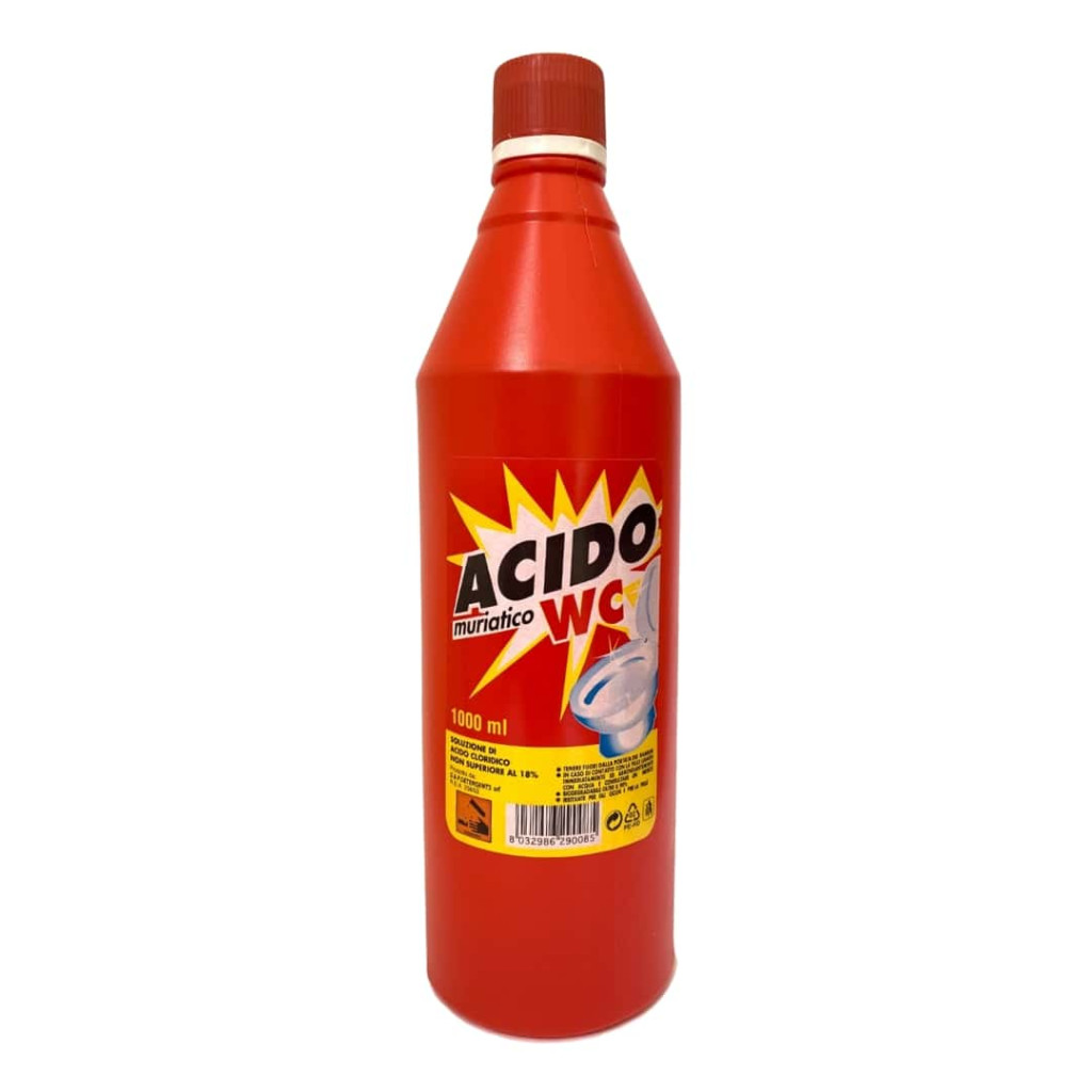 Acido Muriatico da 1 Lt Disincrostante per Sanitari e Tubature