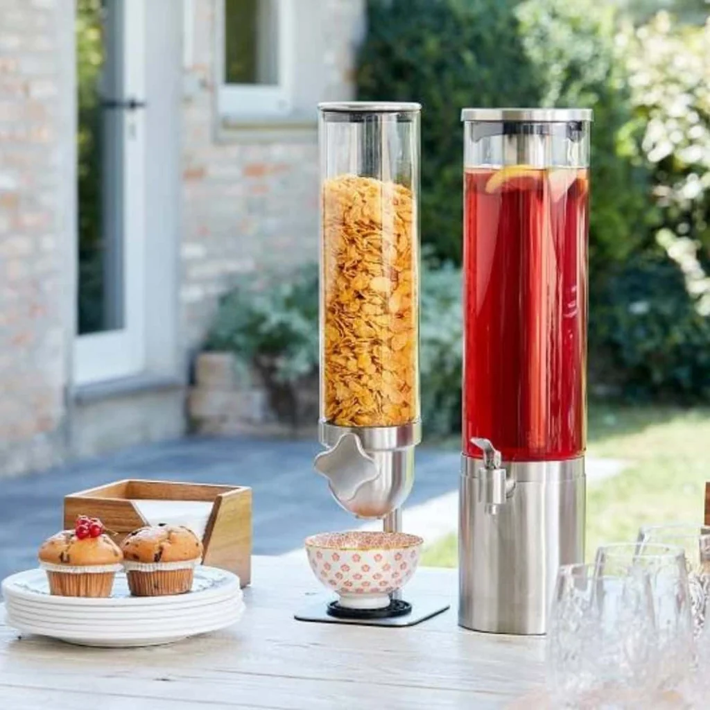 Dispenser Cereali Vetro/Acciaio 1,8 Lt LEONE