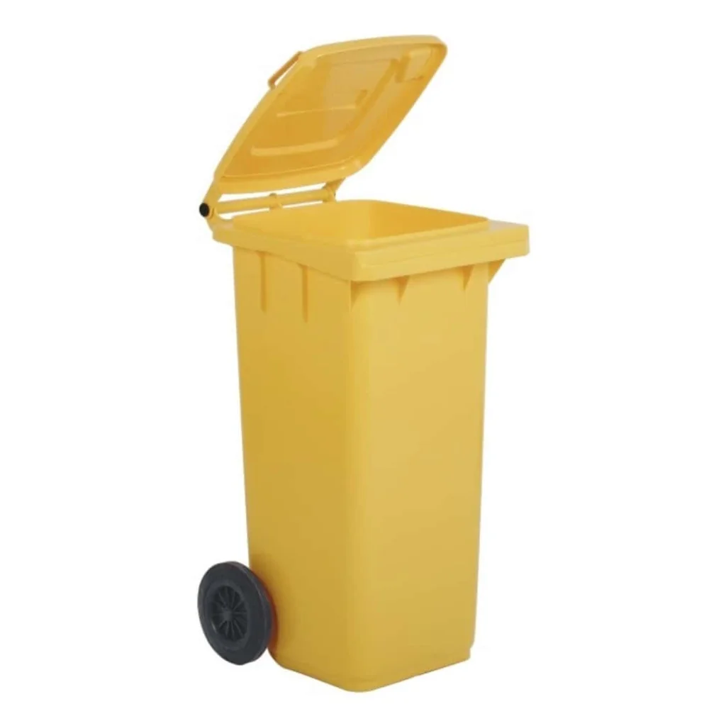Bidone Spazzatura Carrellato Pedale e Ruote 120 lt MOBIL PLASTIC