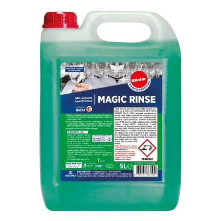 Brillantante Lavastoviglie Magic Rinse da 5 kg per Acque Medie Klinfor