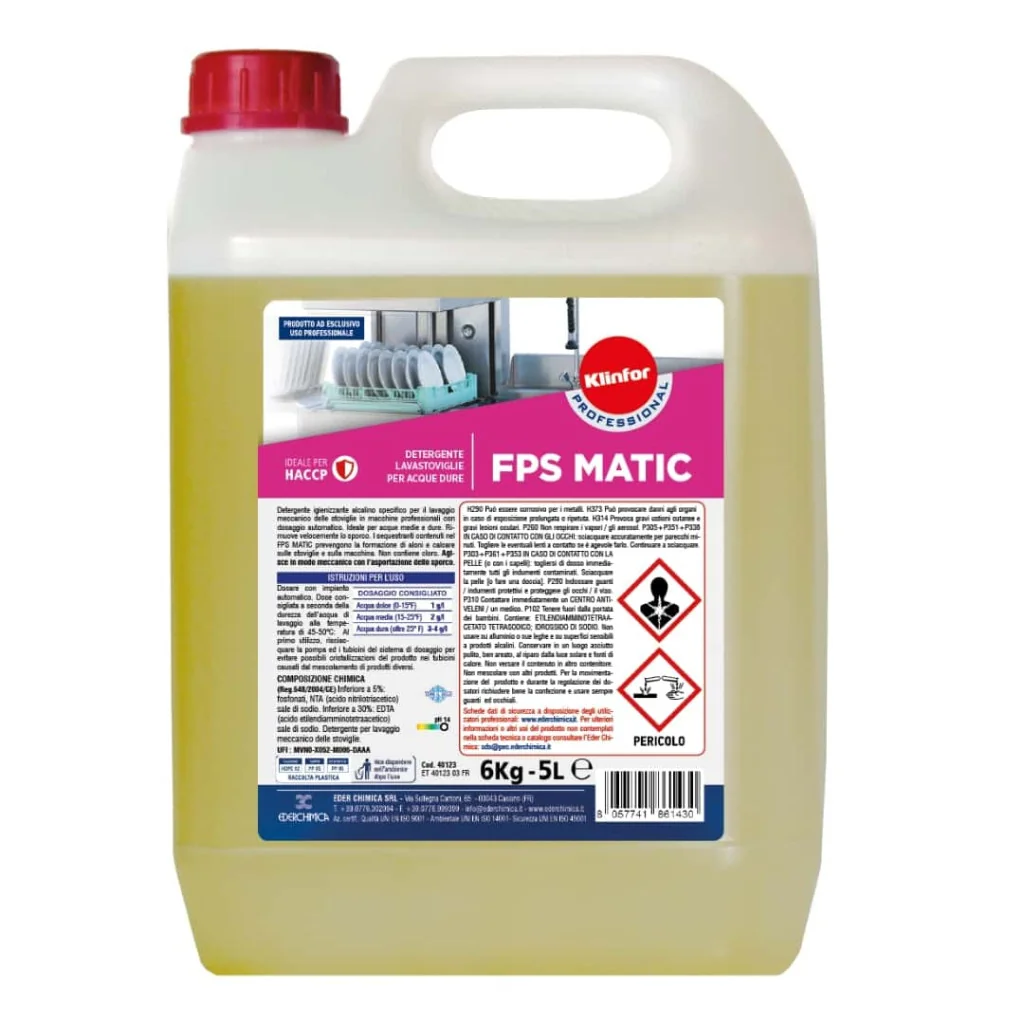 FPS Matic Detergente Lavastoviglie Acque Dure 6 kg KLINFOR