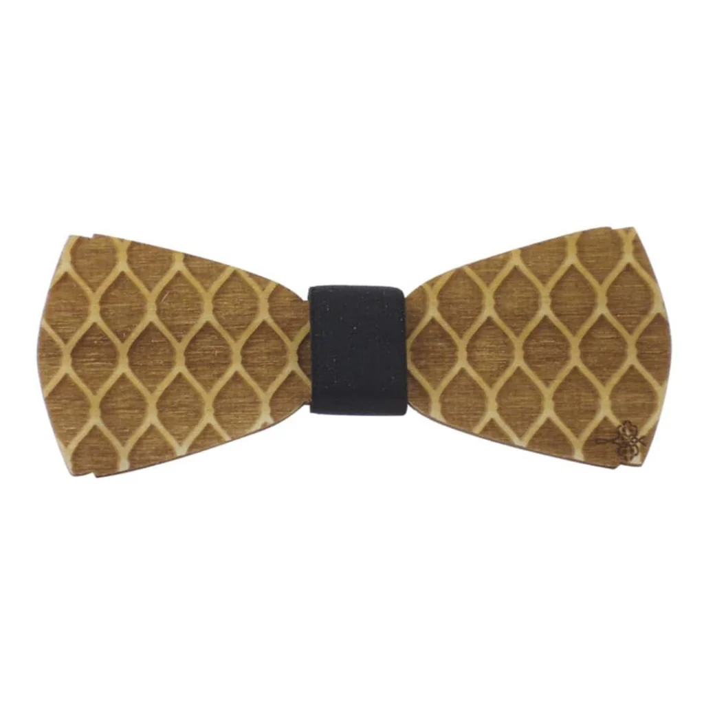 Papillon Legno Inciso Hive Black THE BARS