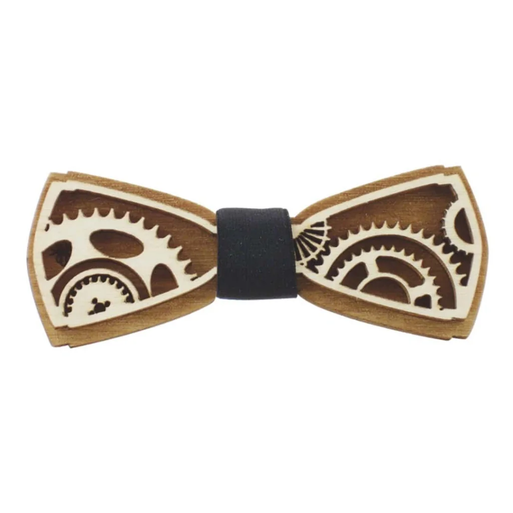 Papillon Legno Inciso Gears THE BARS