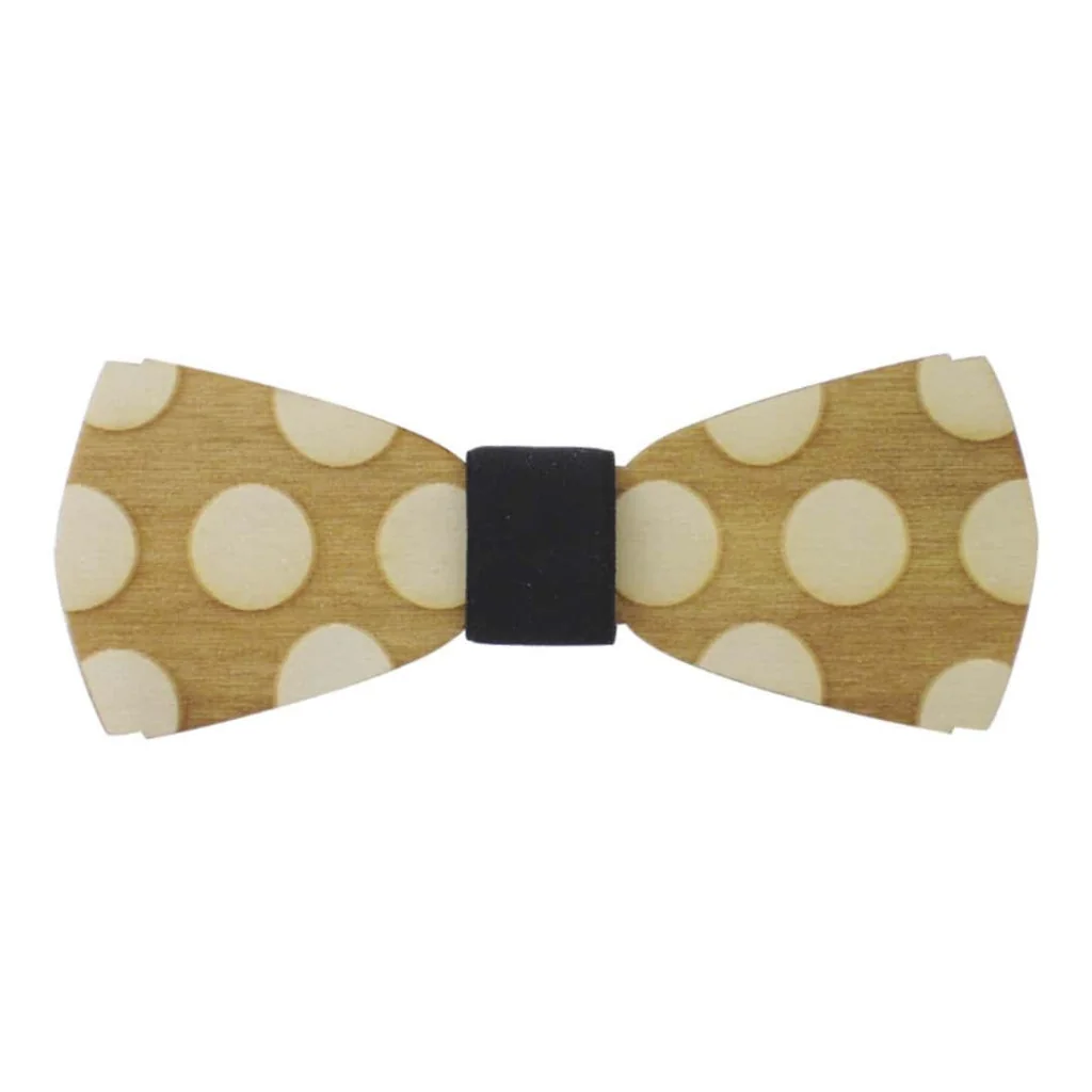 Papillon Legno Inciso Pois Black THE BARS