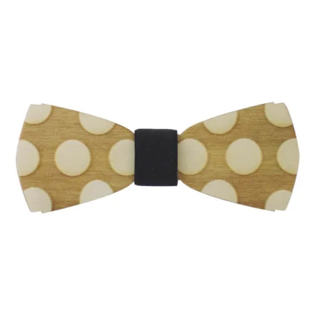 Papillon Legno Inciso Pois Black THE BARS