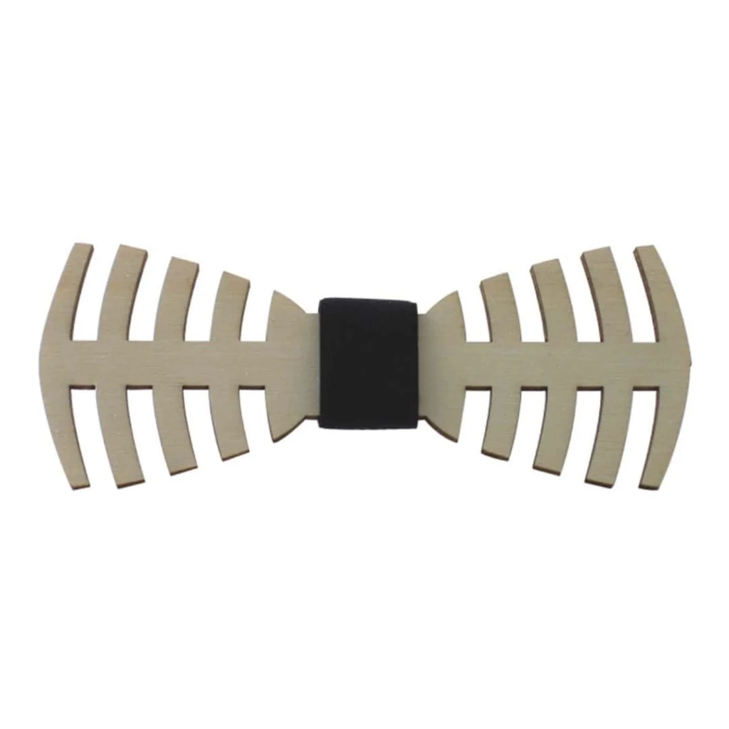 Papillon Legno Inciso Fishbone THE BARS