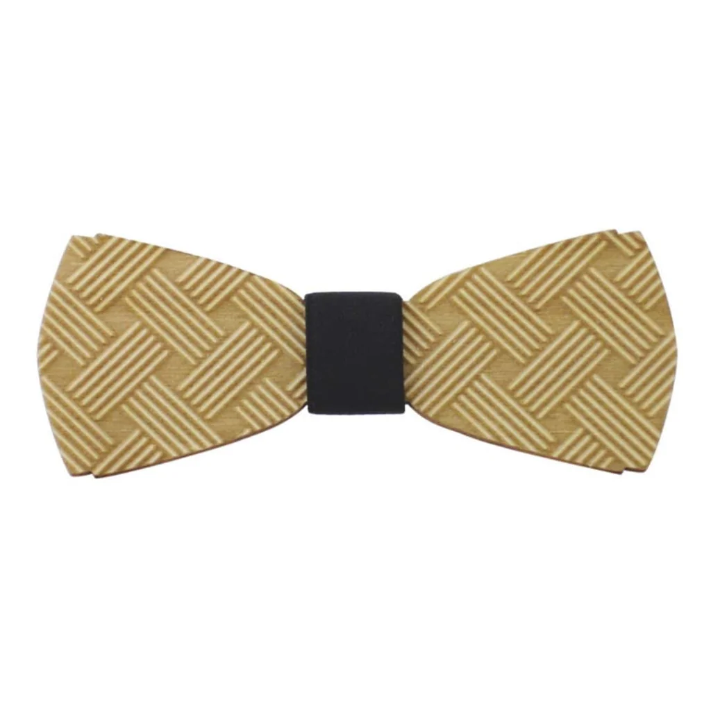 Papillon Legno Inciso Weaving Black THE BARS