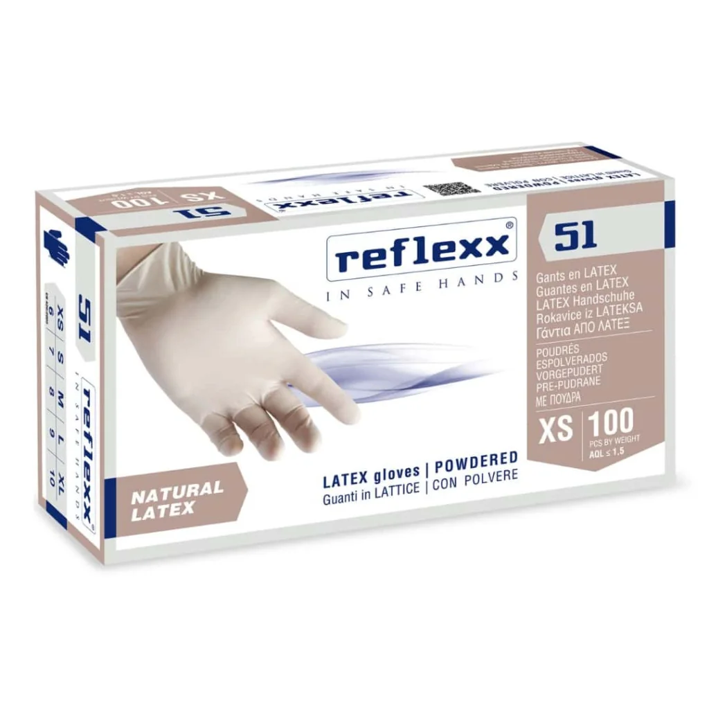 Guanti Lattice Reflexx51 con Polvere 100 pz REFLEXX