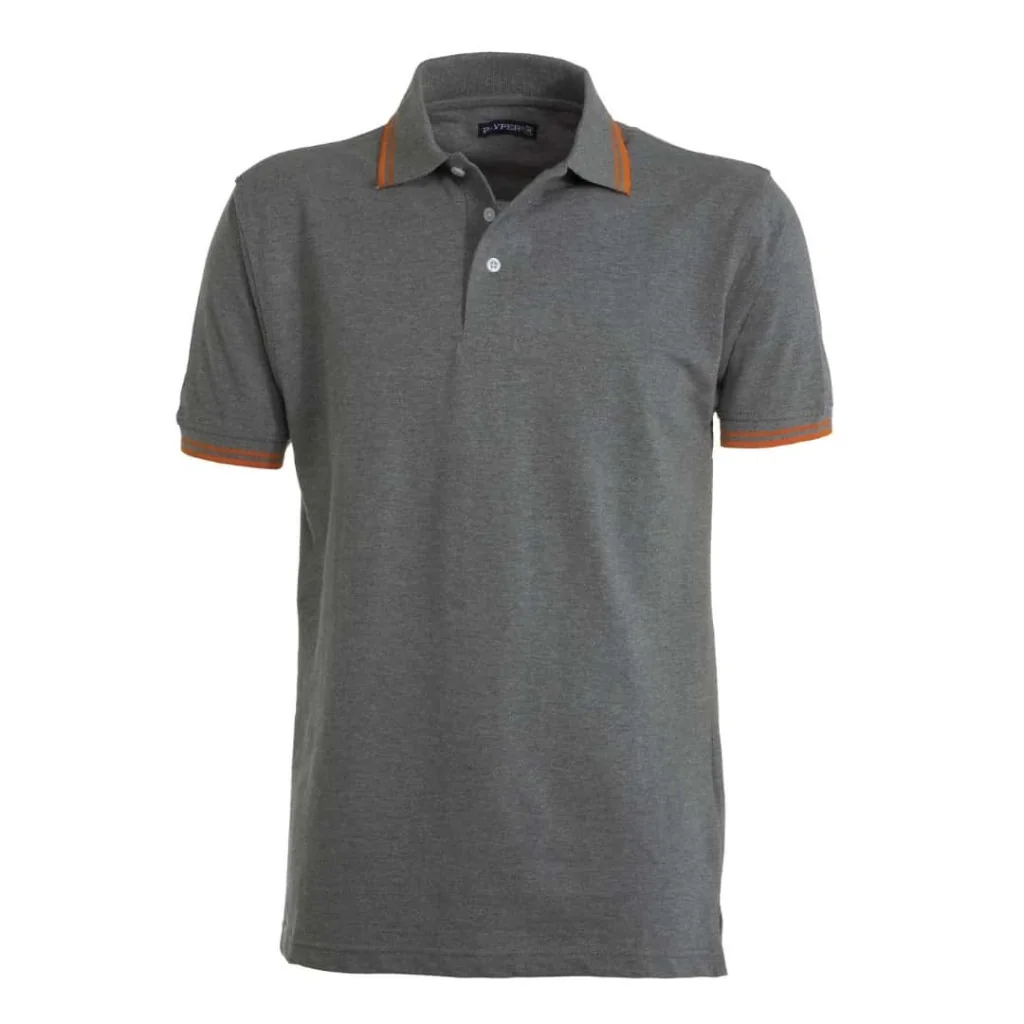Polo Uomo Skipper Melange Grigia e Arancione Payper