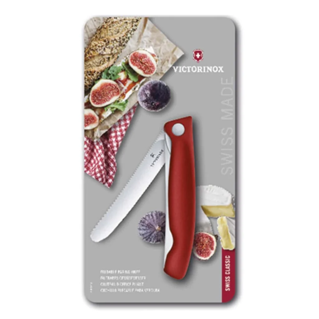 Coltello Tavola Liscio Pieghevole Rosso Swiss Classic VICTORINOX