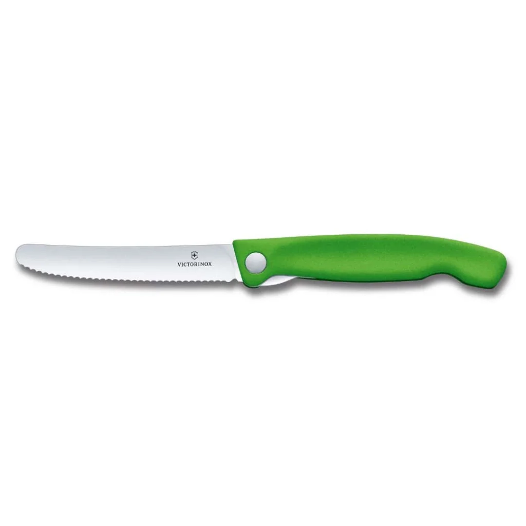 Coltello Tavola Ondulato Pieghevole Verde Swiss Classic