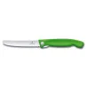 Coltello Tavola Ondulato Pieghevole Verde Swiss Classic
