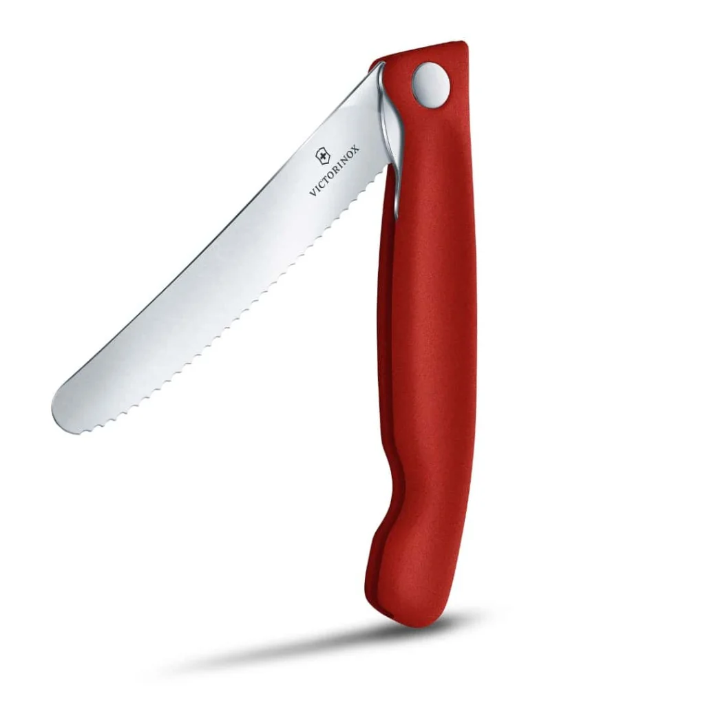 Coltello Tavola Liscio Pieghevole Rosso Swiss Classic VICTORINOX