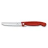 Coltello Tavola Liscio Pieghevole Rosso Swiss Classic VICTORINOX