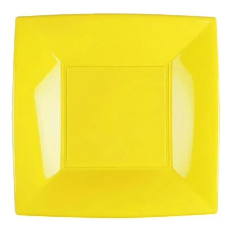 Piatti Dessert Nice Giallo Limone 18x18 cm 8pz GOLD PLAST