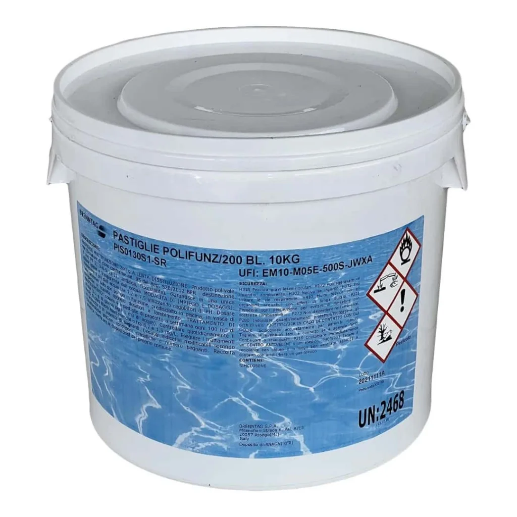 Cloro Multifunzione in Pastiglie da 200 gr 5 kg BRENNTAG