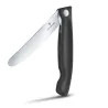 Coltello Tavola Ondulato Pieghevole Nero Swiss Classic