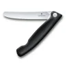 Coltello Tavola Ondulato Pieghevole Nero Swiss Classic