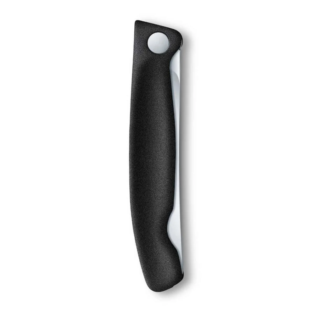 Coltello Tavola Ondulato Pieghevole Nero Swiss Classic