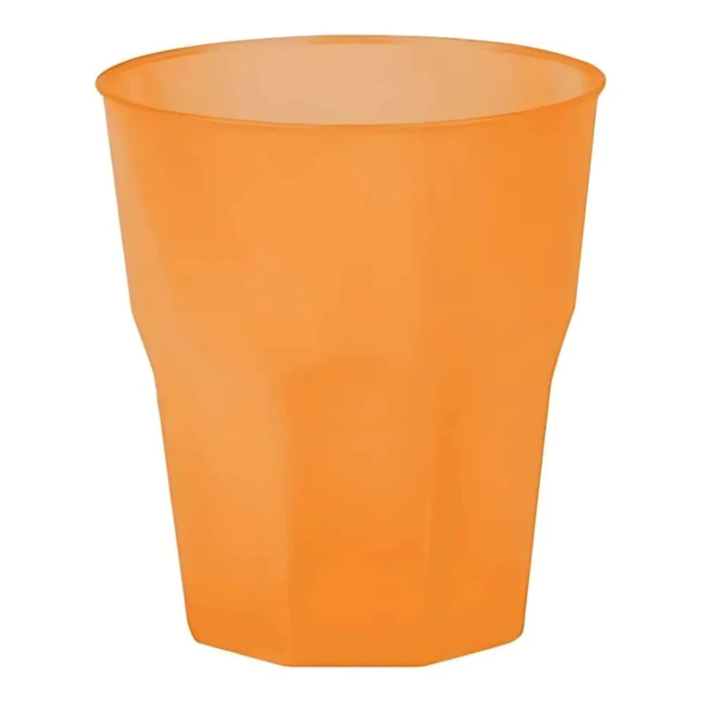 Bicchieri Ottagonali Arancioni 270 cc 20 pz DT
