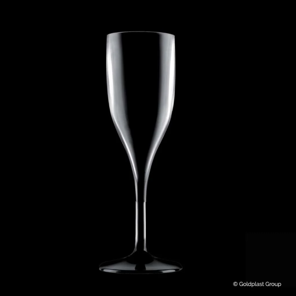 Calice Flute Infrangibile SAN Nero 150 cc GOLD PLAST