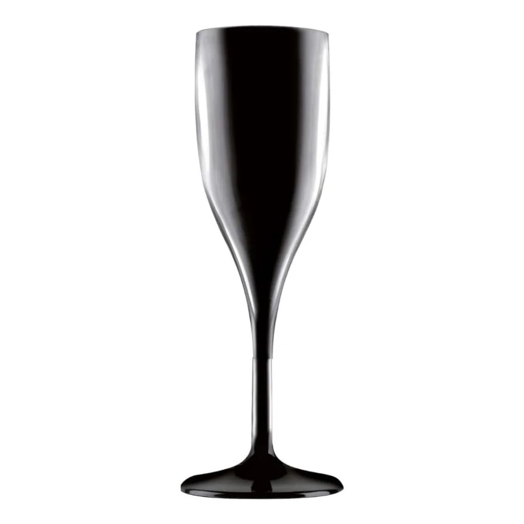 Calice Flute Infrangibile SAN Nero 150 cc GOLD PLAST