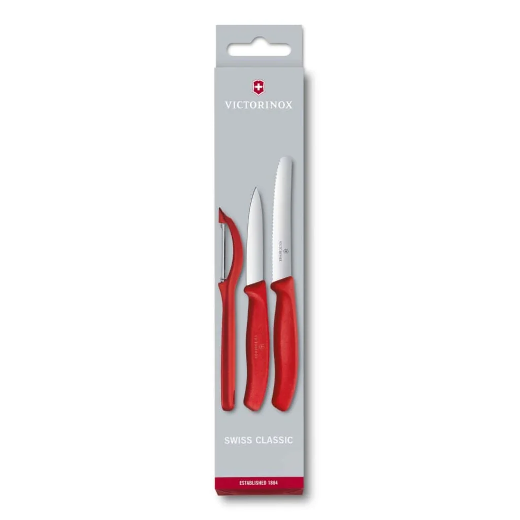 Set 3 Coltelli Cucina Swiss Classic Rossi VICTORINOX