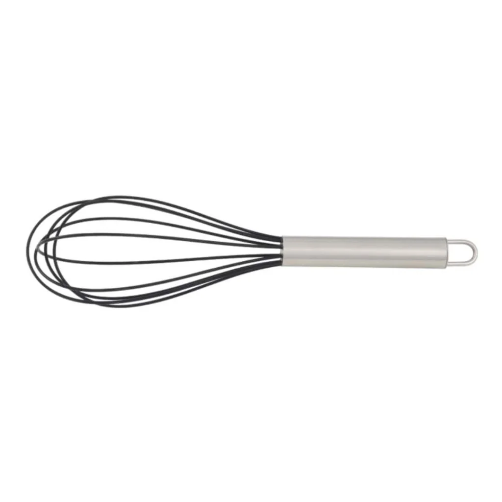 Frusta Silicone Nera in Acciaio Inox 20 cm EVA COLLECTION