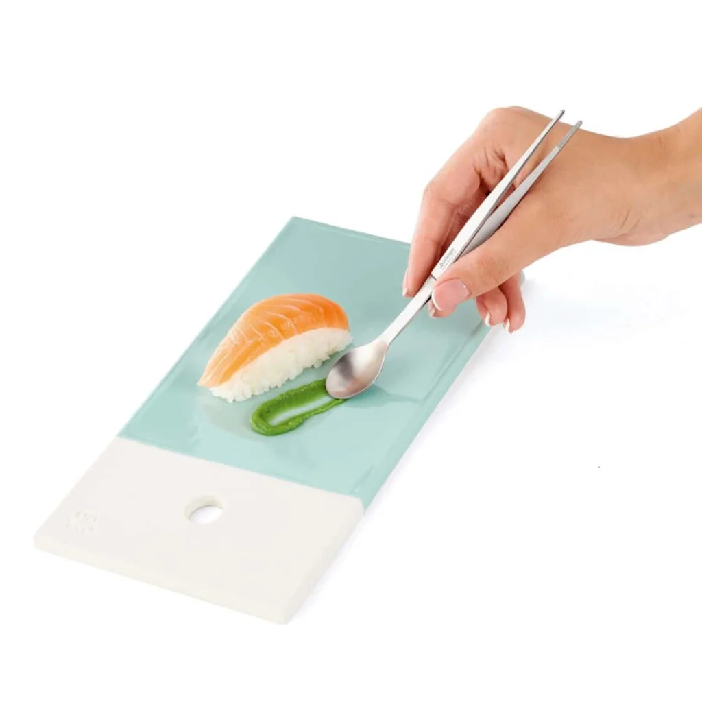 Pinza e Cucchiaio da Assaggio Acciaio Inox 17 cm AMBROGIO