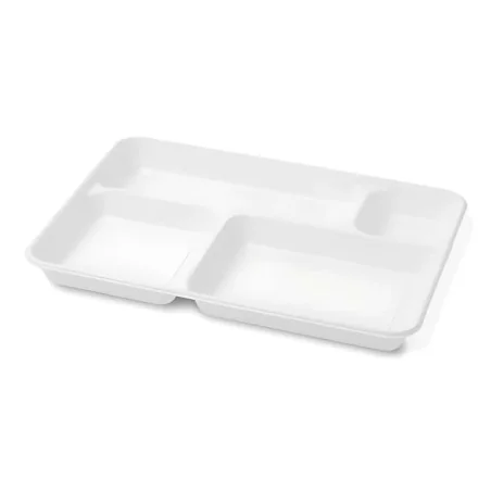 Vassoi 4 Scomparti Plastica Bianchi 100 pz DOPLA