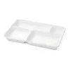 Vassoi 4 Scomparti Plastica Bianchi 100 pz DOPLA