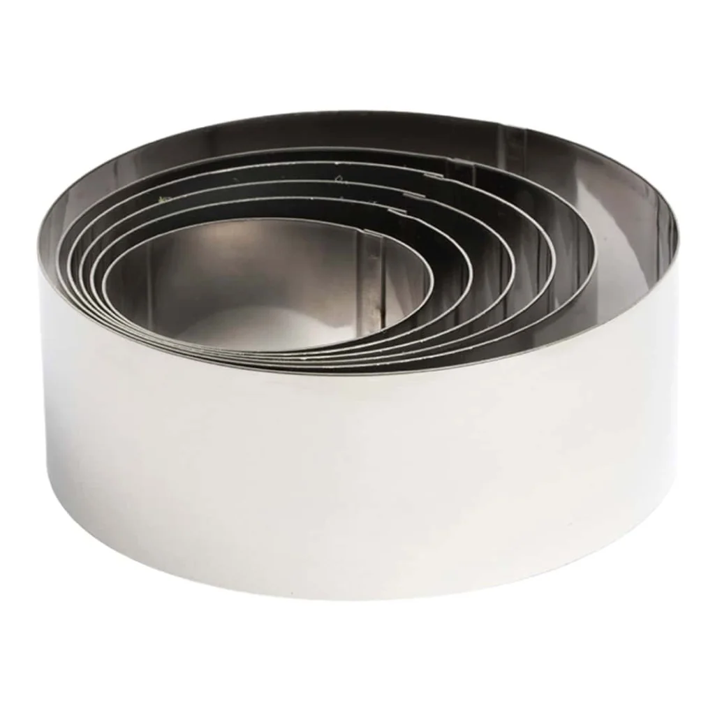 Set 6 Anelli Porzionatori Tondi Inox COMAS