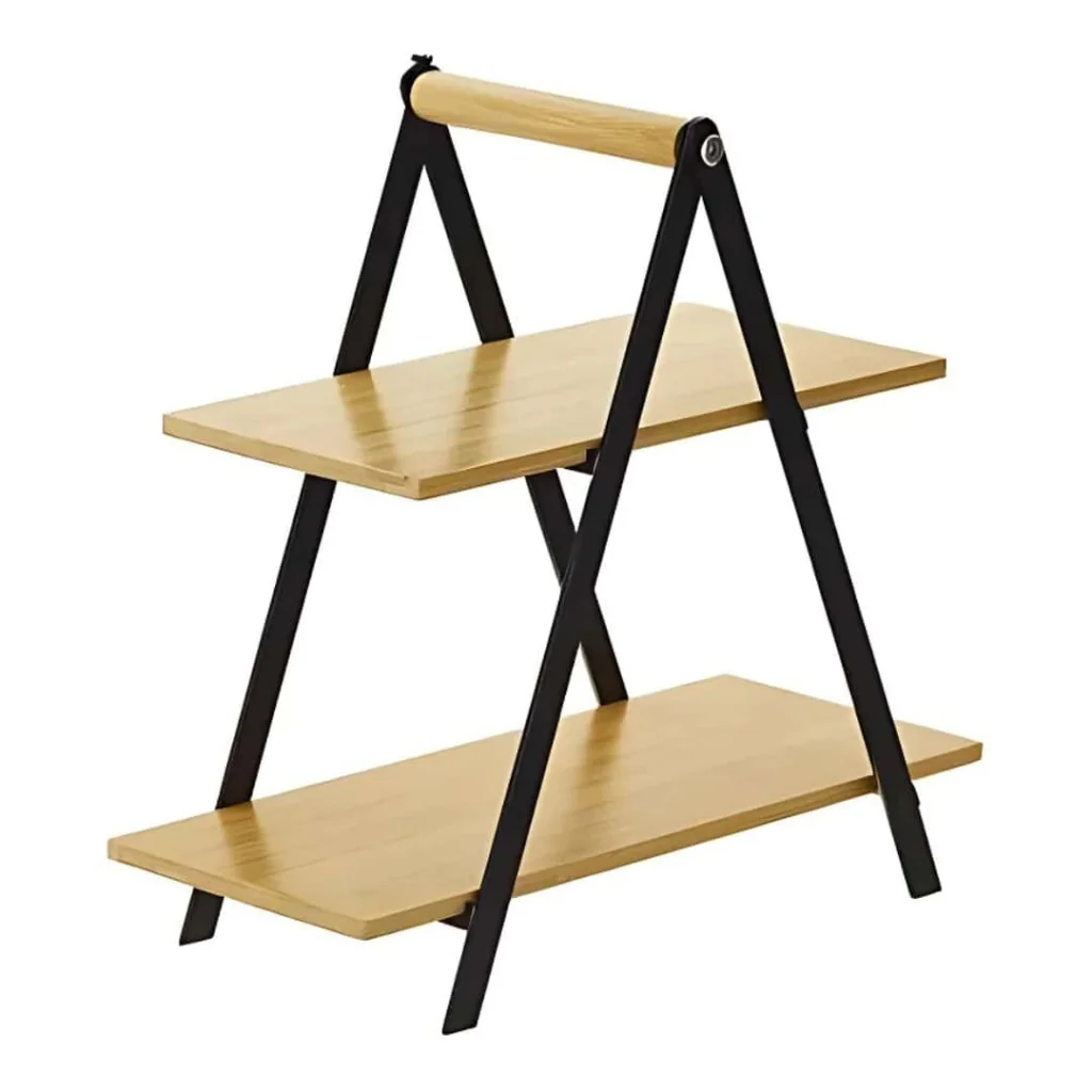 Alzatina Buffet Bamboo e Metallo 34x17x33 cm LEONE