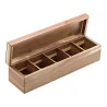 Portabustine Te Acacia con Coperchio 39x10,2x10h cm LEONE