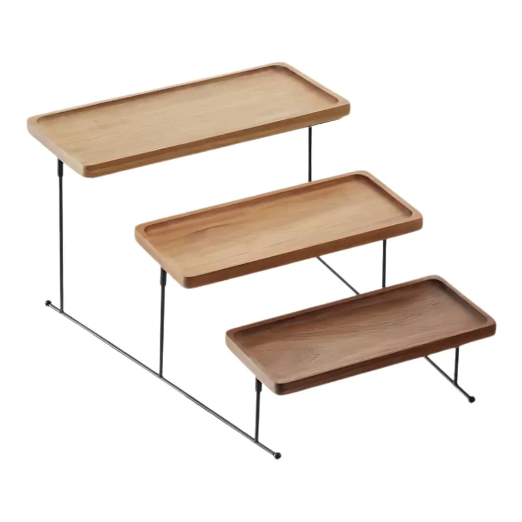 Stand Buffet 3 Vassoi Acacia 35x42x23h cm LEONE