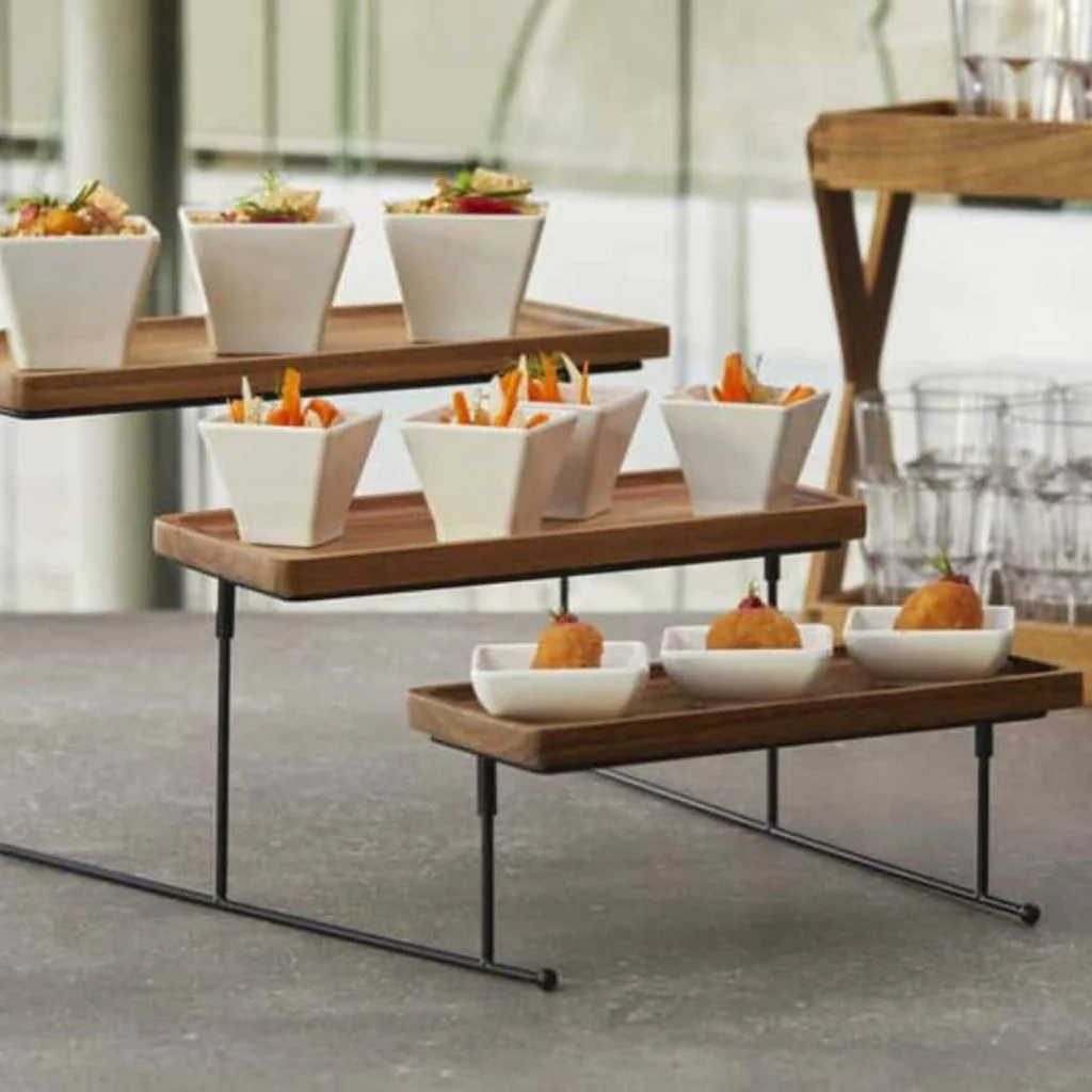 Stand Buffet 3 Vassoi Acacia 35x42x23h cm LEONE