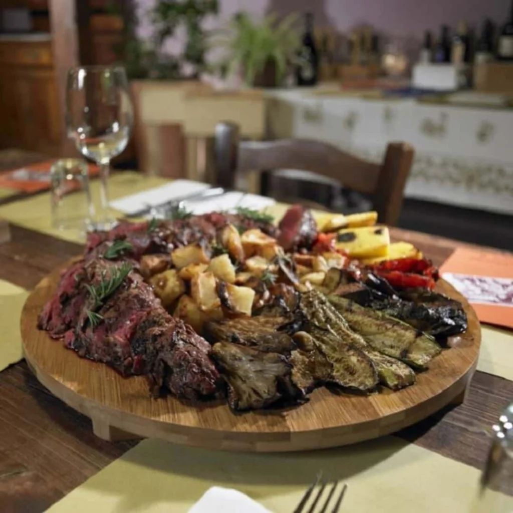 Tagliere Aperitivo Tondo Bamboo con Piedi 42x2,5h cm LEONE