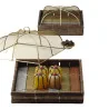 Set 2 Vassoi Quadrati con Campana 33x33 / 28x28 cm MEDRI