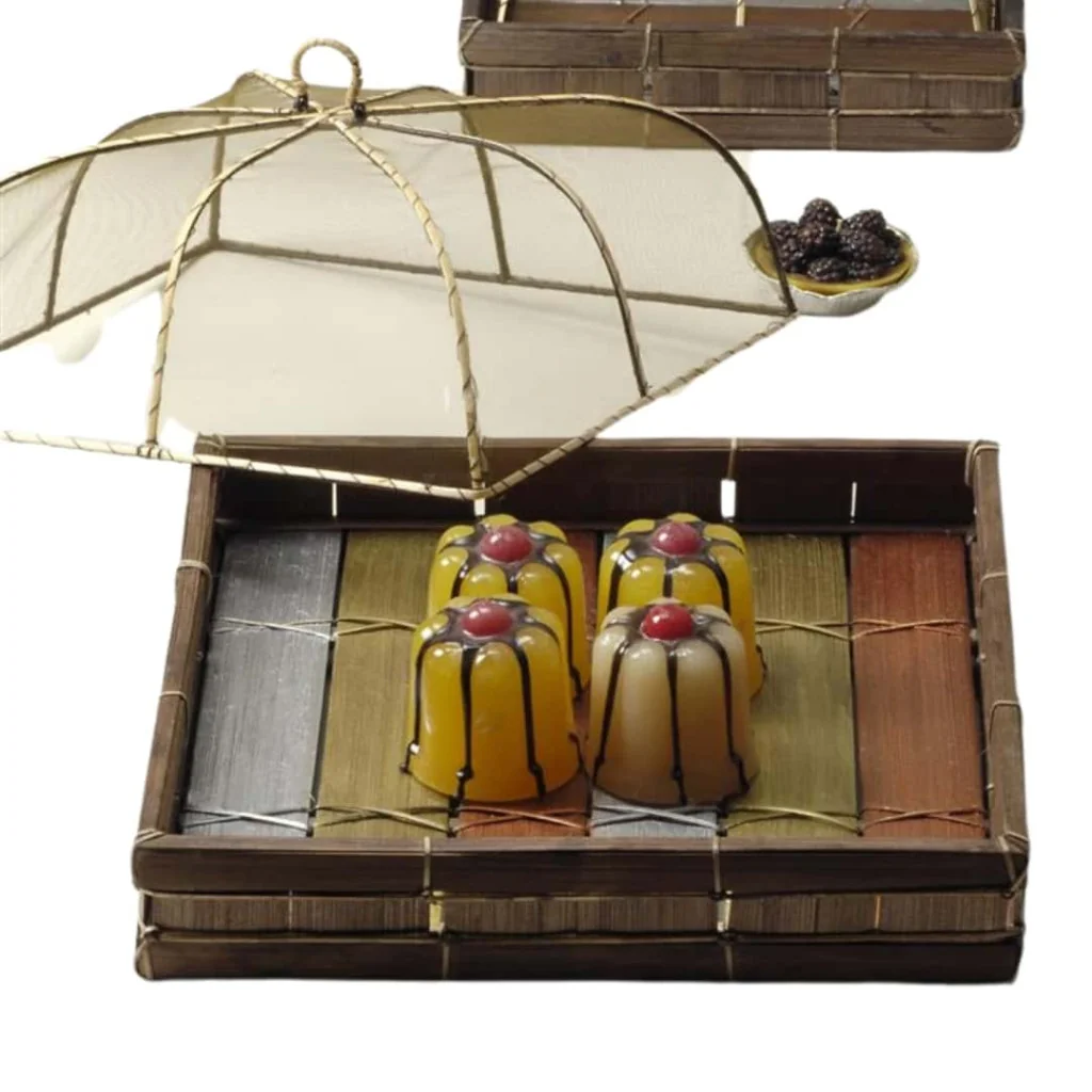 Set 2 Vassoi Quadrati con Campana 33x33 / 28x28 cm MEDRI